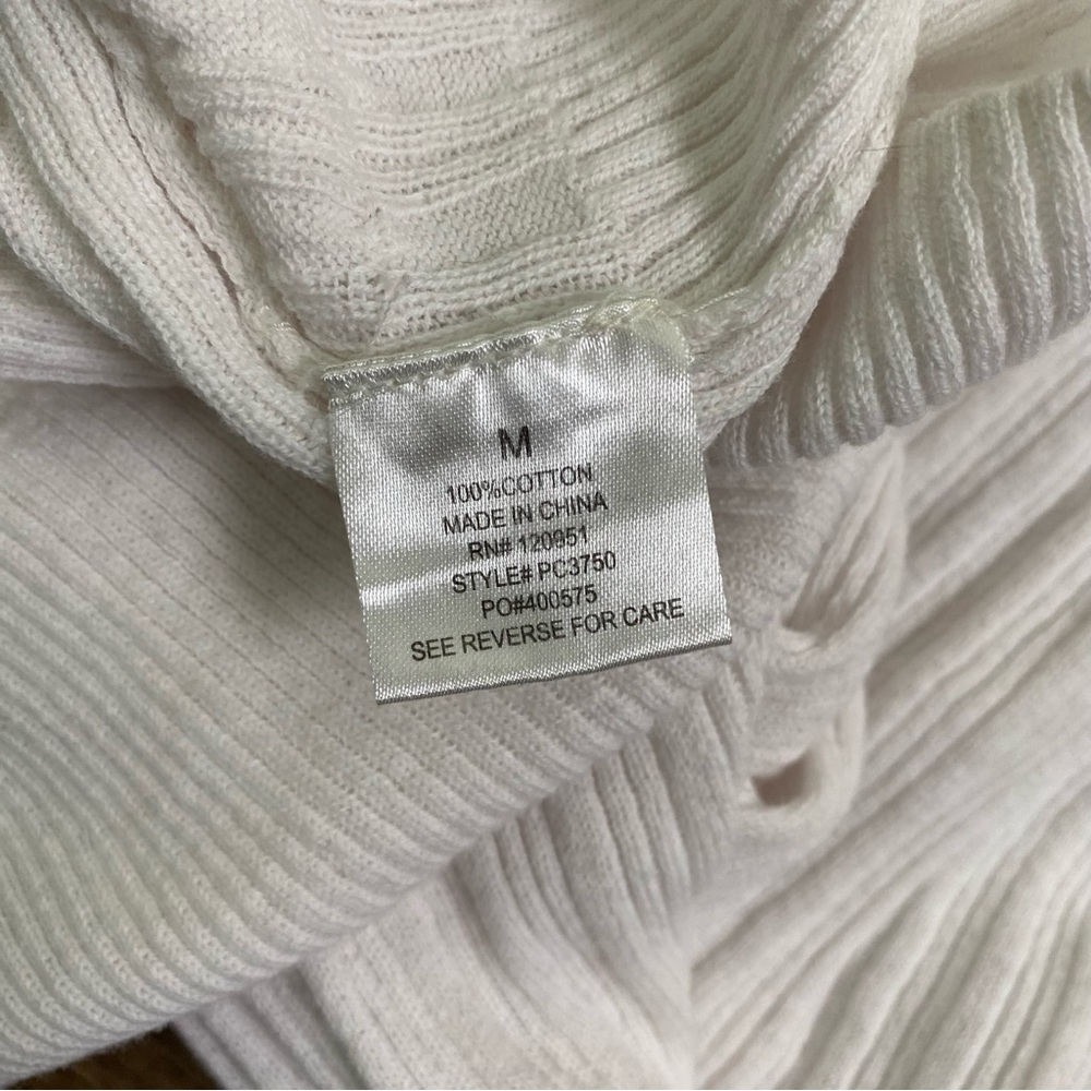 White v neck sheer sweater top size medium 3/$25 - Picture 6 of 7